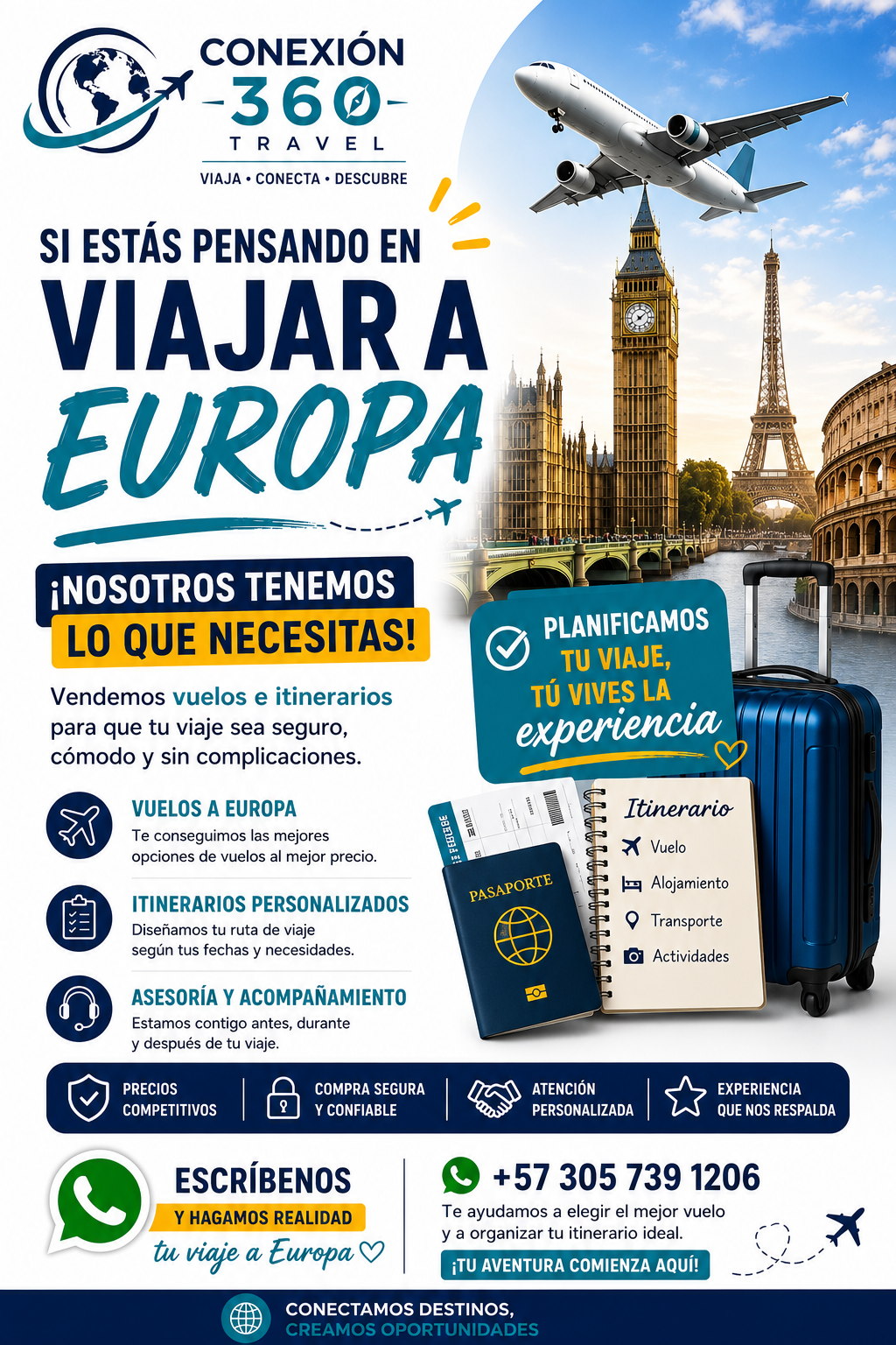 ✈️ ¡Europa está más cerca de lo que imaginas! 🌍